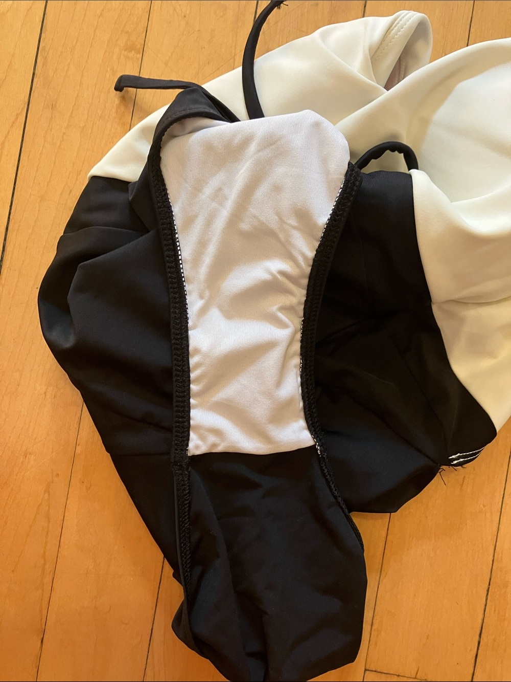 Summersalt Backflip Two Tone Black and White One Piece Tie Waist Swimsuit Size 8 - Picture 8 of 11